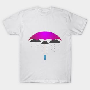 Brolly clouds. T-Shirt